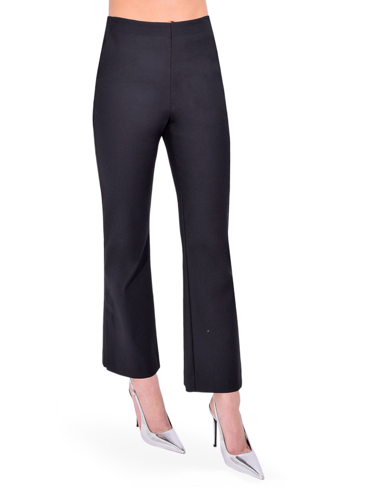 SIMKHAI Evie Cropped Pant in Black Side View 
