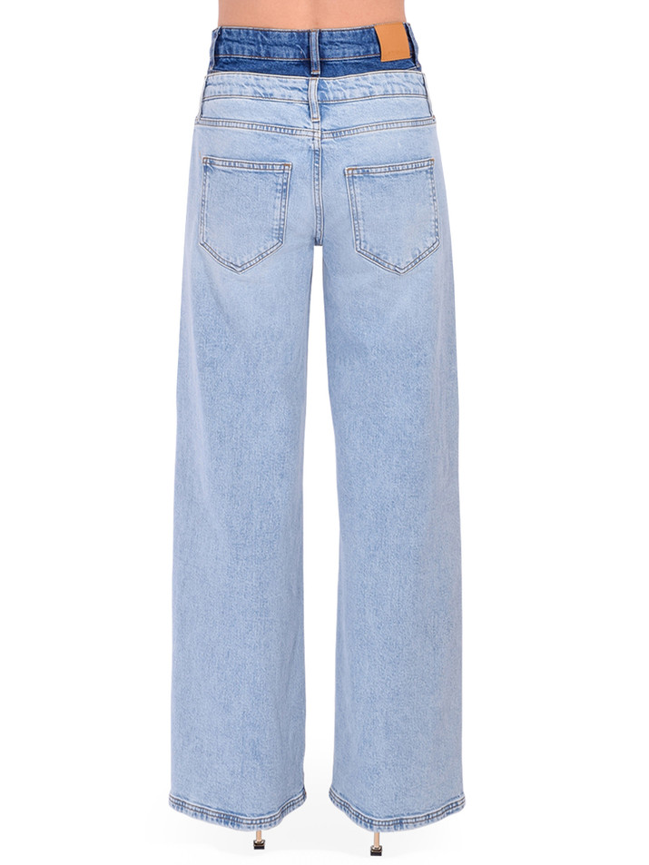 SIMKHAI Kove Double Waistband Jean Back View 