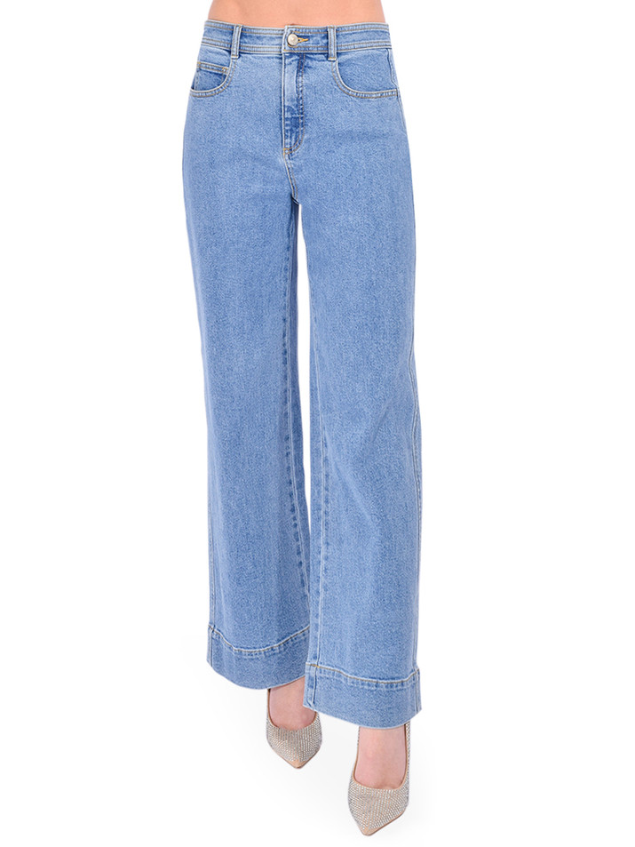 Cinq a Sept Betsy Pant in Blue Haze Front View

