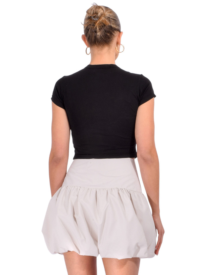 Cotton Citizen Standard Baby Tee in Black Back View 