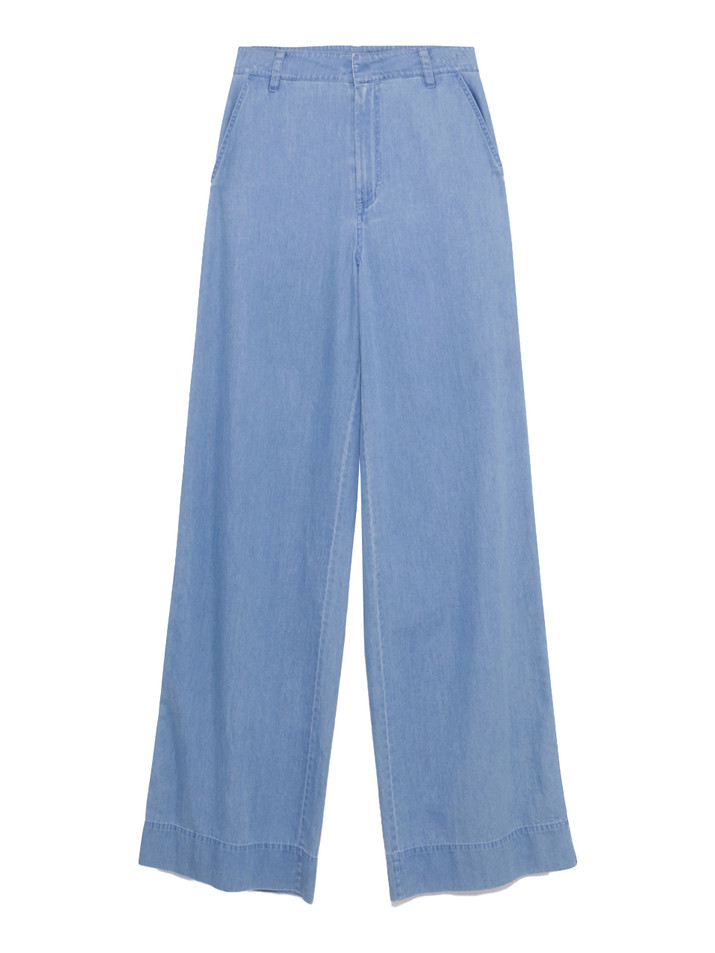 SIMKHAI Coralena Wide Leg Pant in Stratus Blue Product Shot 