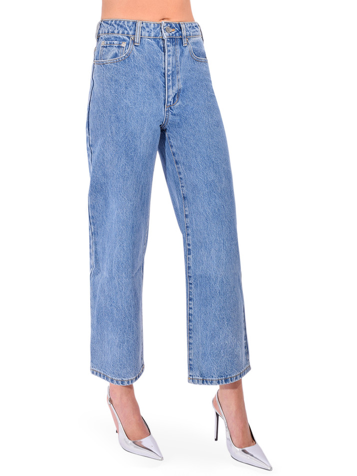 SER.O.YA Kirt Wide Leg Cropped Jean in Lakeside Side View 