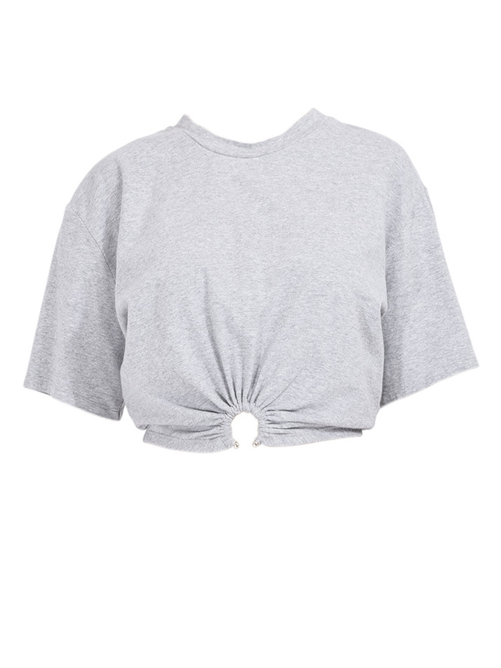 LE SUPERBE Trancas Tee in Heather Gray Product Shot 