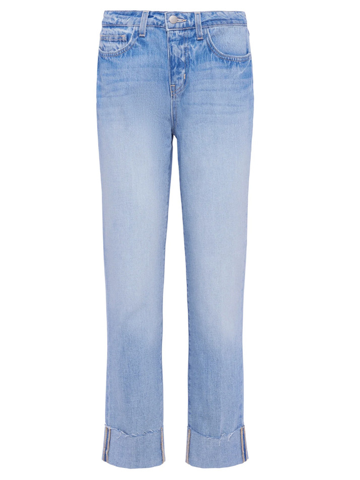 L'AGENCE Maribel Cuffed Straight-Leg Jean in Fontana Product Shot 

