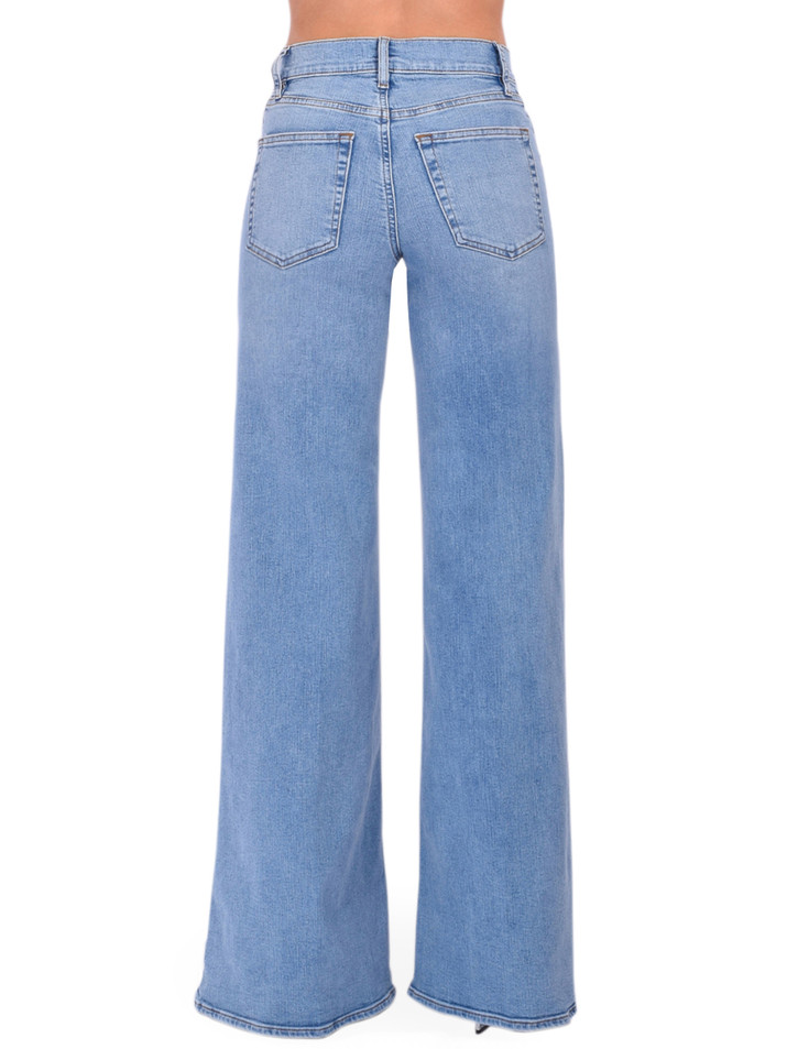 FRAME Le Palazzo in Lark Blue Back View 