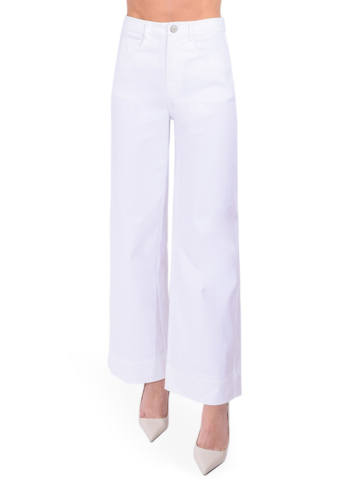 Cinq a Sept Betsy Pant in White Front View 