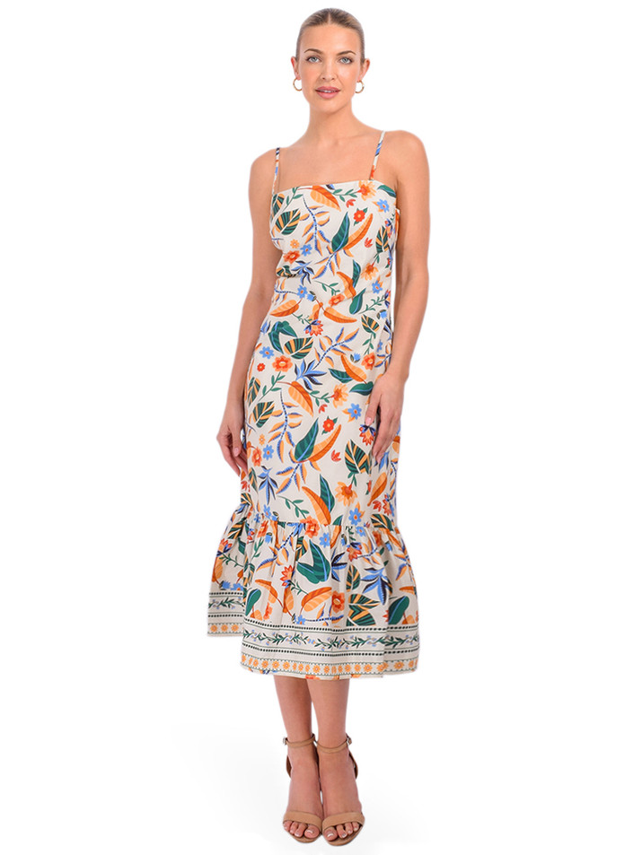 GILNER FARRAR Devora Dress in Peruvian Lily Front View 2