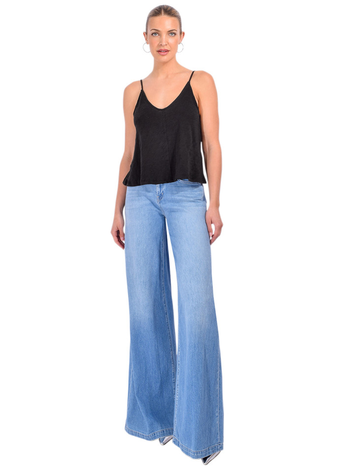 L'Agence Quincy Wide-Leg Jean in Caster Full Outfit 