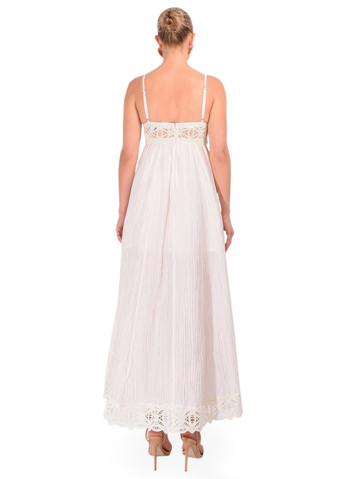 Sabina Musayev Nalaya Dress in Ivory Back View 