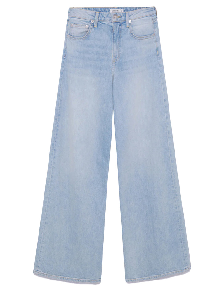 SIMKHAI Greer Super Wide Leg Jean in Santorini Product Shot 