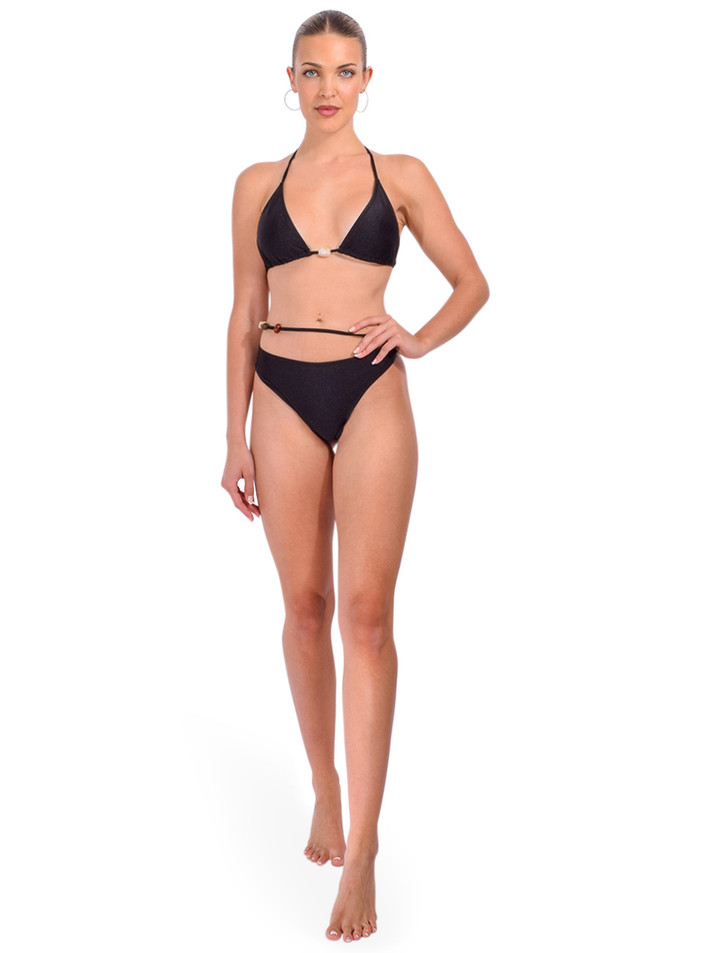 LAMARQUE Elandra Tafari Bikini Set in Black Front View 2