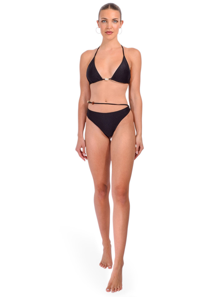LAMARQUE Elandra Tafari Bikini Set in Black Front View 1