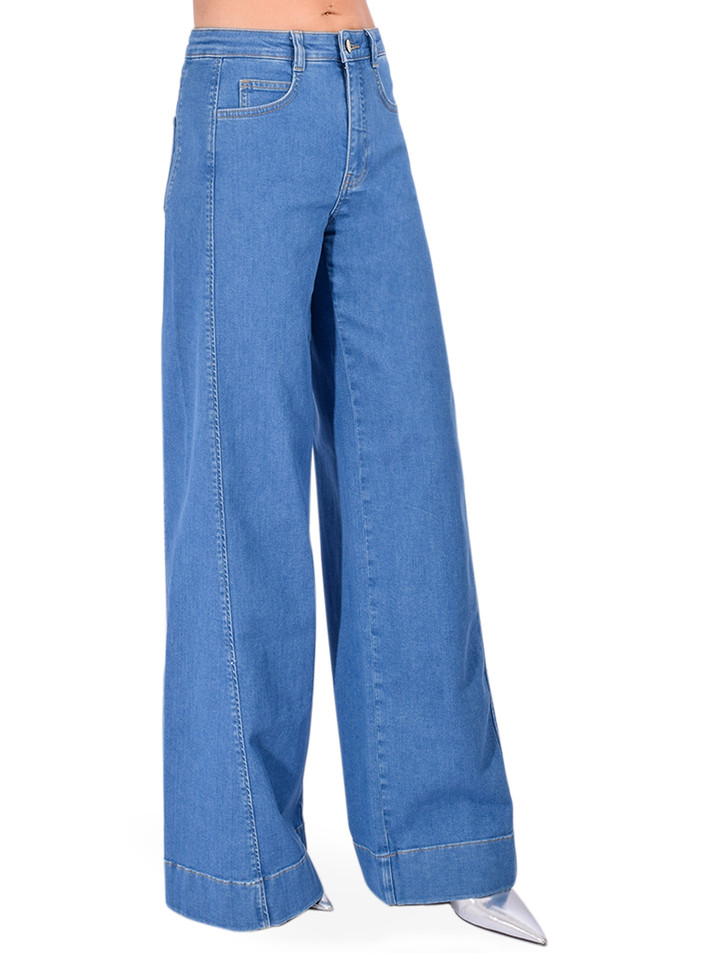 Cinq à Sept Carol Pant in Surf Blue Side View 