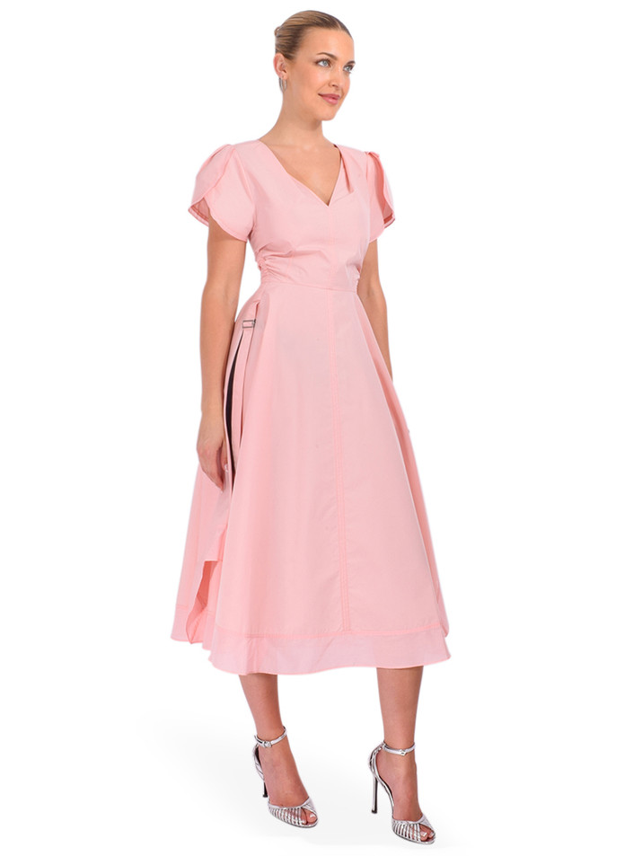 3.1 Phillip Lim Tulip Sleeve V-Neck Dress in Petal Side View 