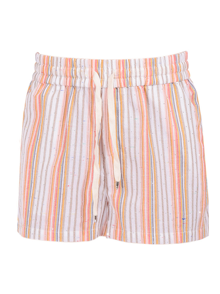 LE SUPERBE Ixtapa Stripes Boxer Short in Multi Shine Product Shot 