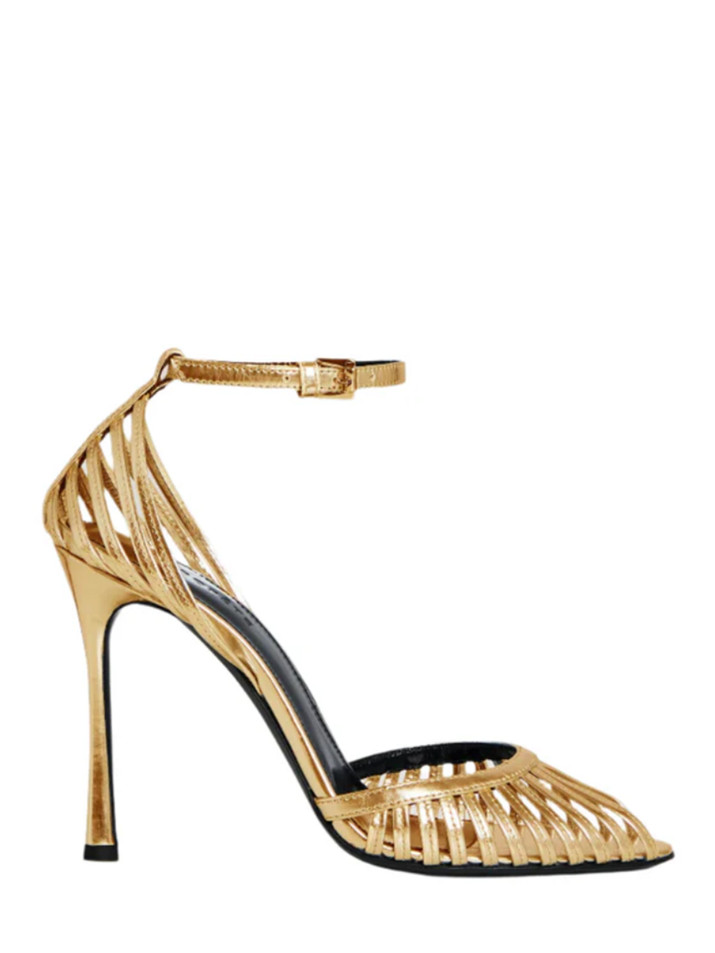 RETROFETE Analu Heel in Gold Side View 
