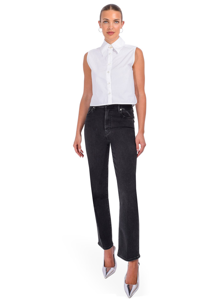 FRAME Le Sleek Straight in Black Full Outfit 