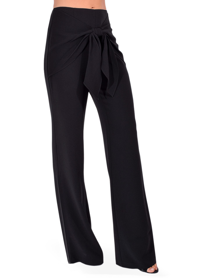 Cinq a Sept Lilas Tie Waist Pant in Black Side View 