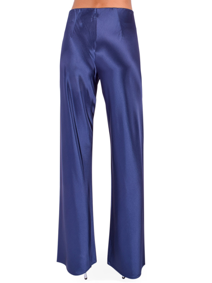CAMI NYC Bristol Satin Pants in Navy Back View 