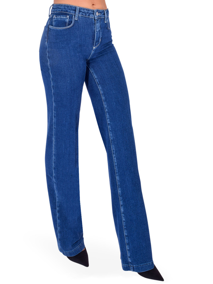 L'AGENCE Clayton Wide Leg Jean in Lansing Side View 