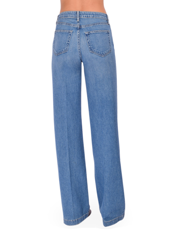 L'AGENCE Scottie Wide Leg Jean in Fargo Blue Back View 