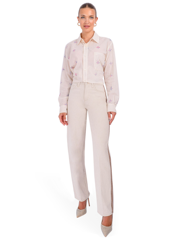 L'AGENCE Jones Ultra Stovepipe Jeans in Desert Tan Full Outfit 