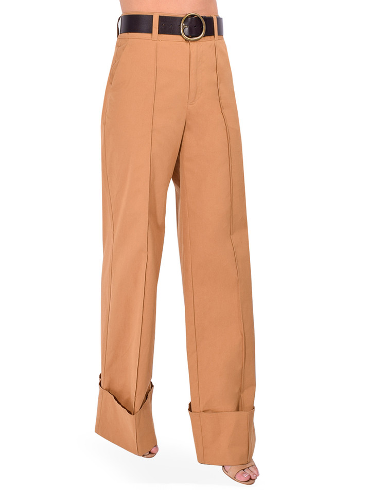 Cinq A Sept Shilo Pant in Brown Sandstone Side View 