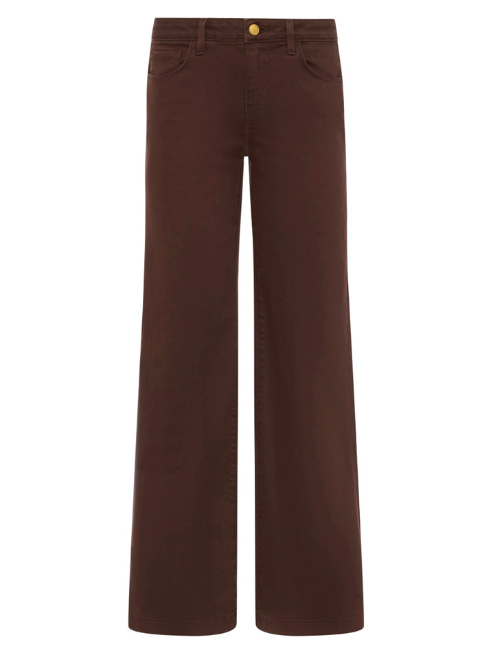 L'AGENCE Joanne Low-Rise Wide-Leg Jean in Chocolate Product Shot 