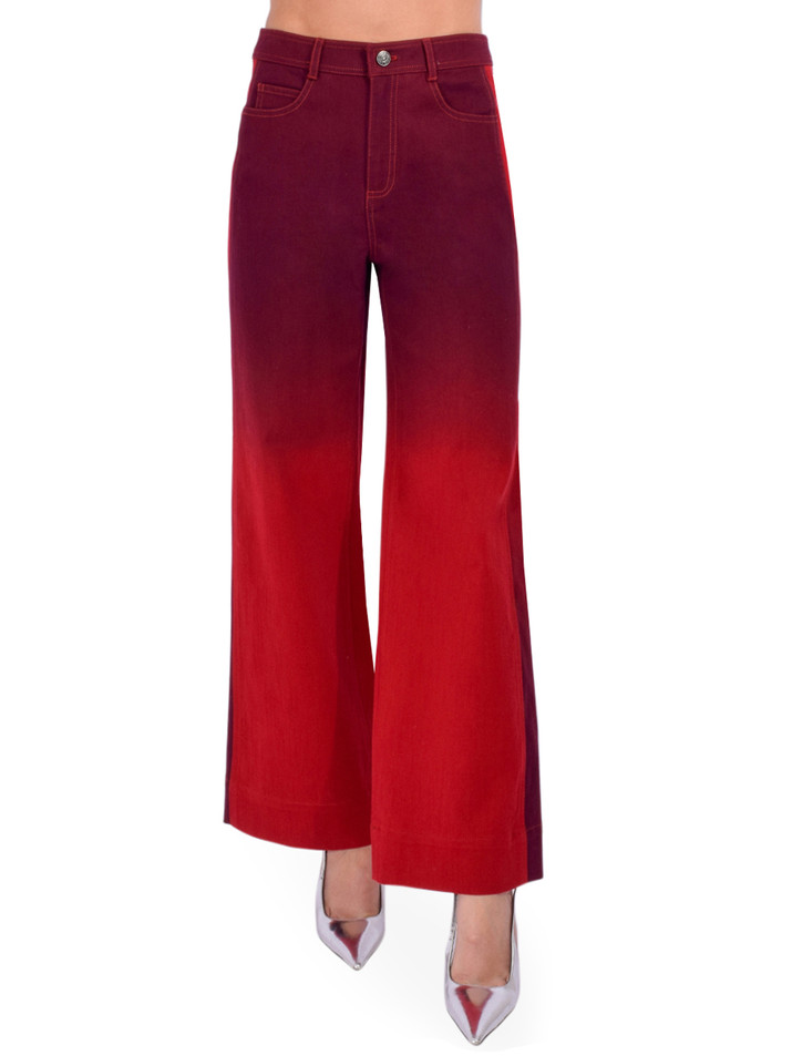 Cinq à Sept Betsy Degrade Pant in Red Front View 