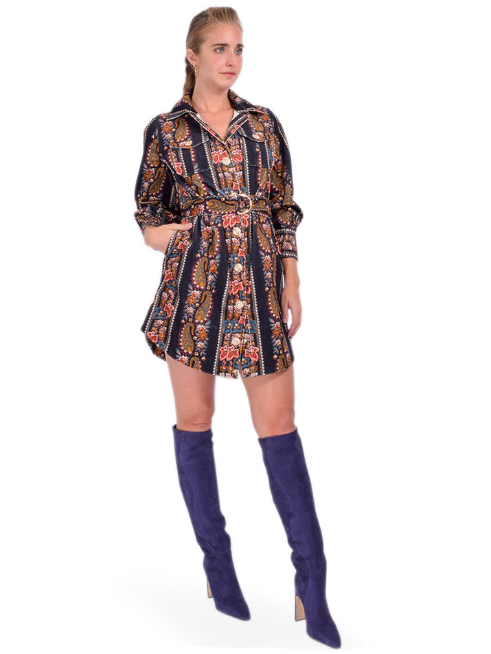 Cara Cara Villena Dress in Trail Paisley Side View 