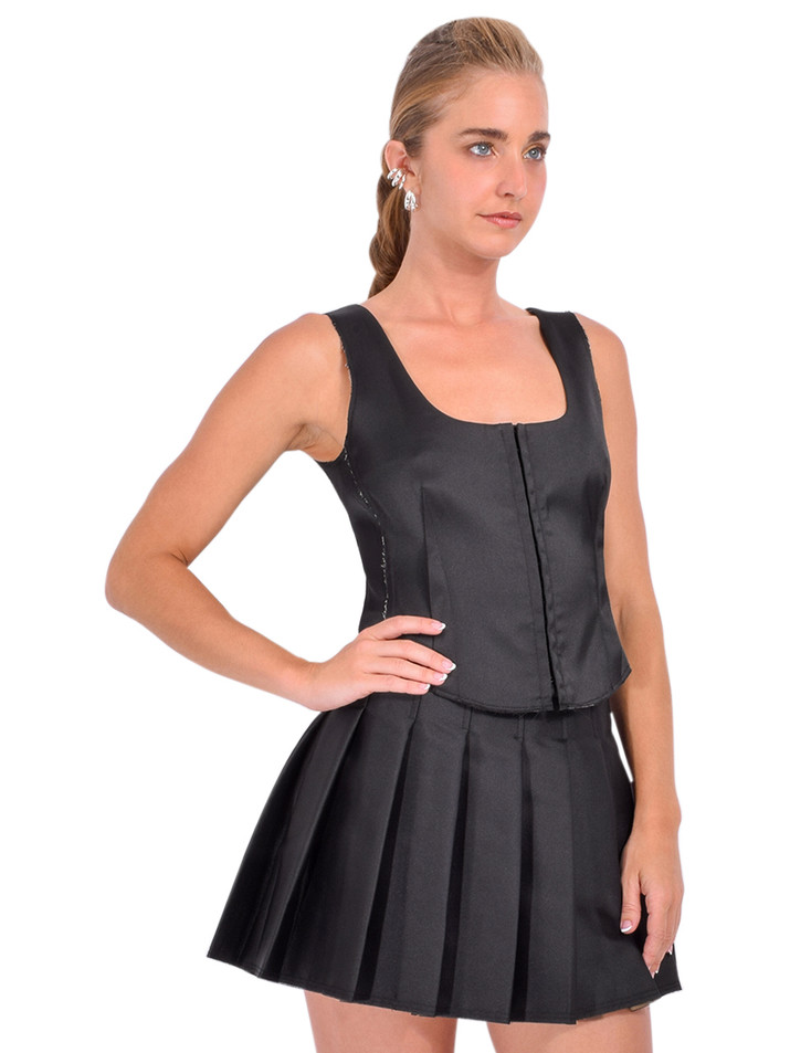 SIMKHAI Carly Bustier Top in Black Side View 
