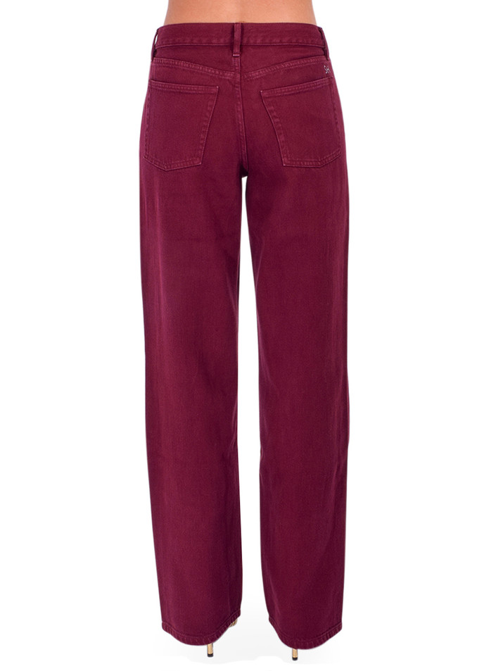 STILL HERE Everyday Jean in Burgundy Back View 