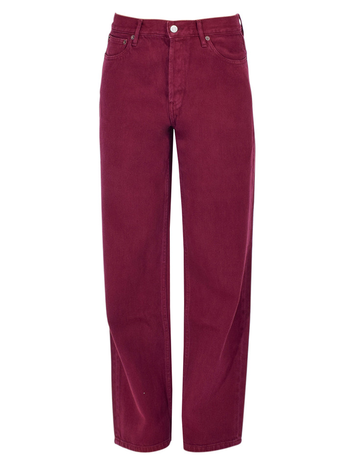 STILL HERE Everyday Jean in Burgundy Product Shot 