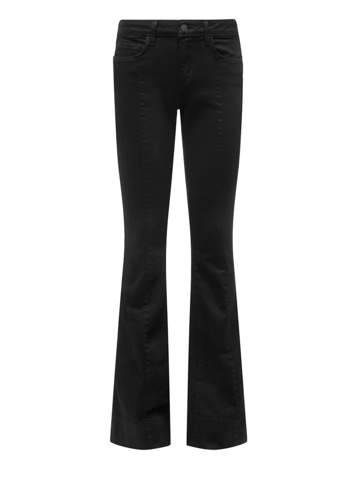 L'AGENCE Lenora Low Rise Flare Jean in Noir Product Shot 