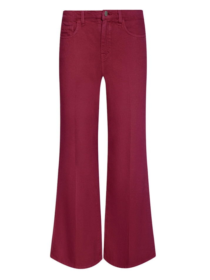 L'AGENCE Alicent Wide Leg Jean in Dark Port Product Shot 