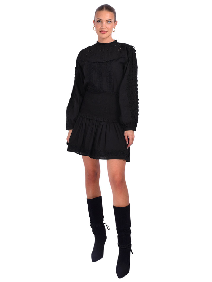 The New Society Dahlia Woman Skirt in Eclipse Noir Full Outfit 