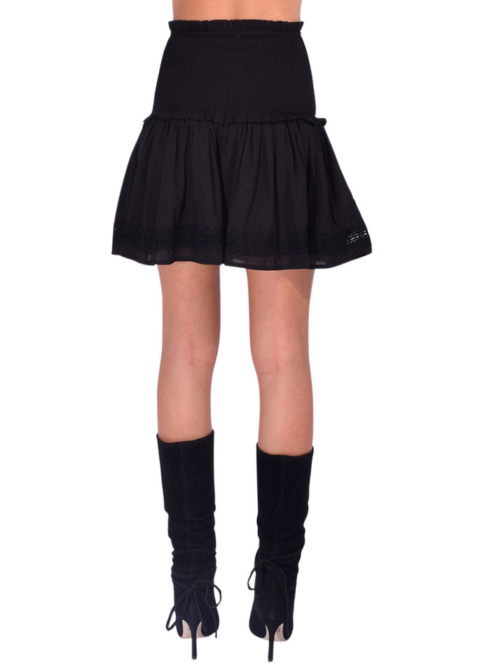 The New Society Dahlia Woman Skirt in Eclipse Noir Back View 