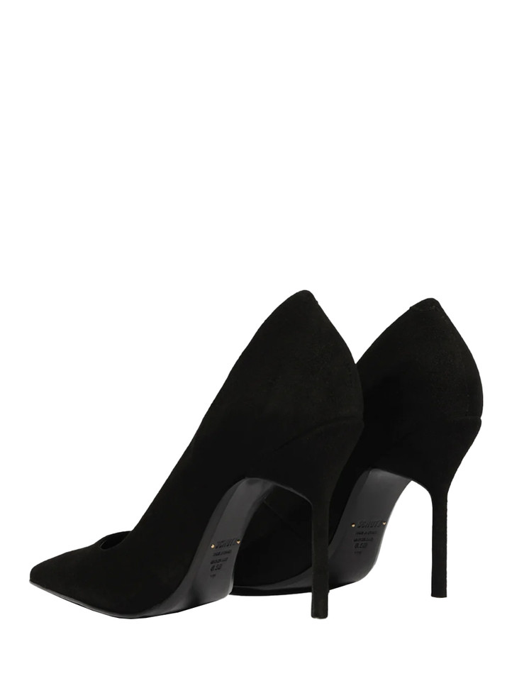 SCHUTZ Gia Suede Pump in Black Back Side View 
