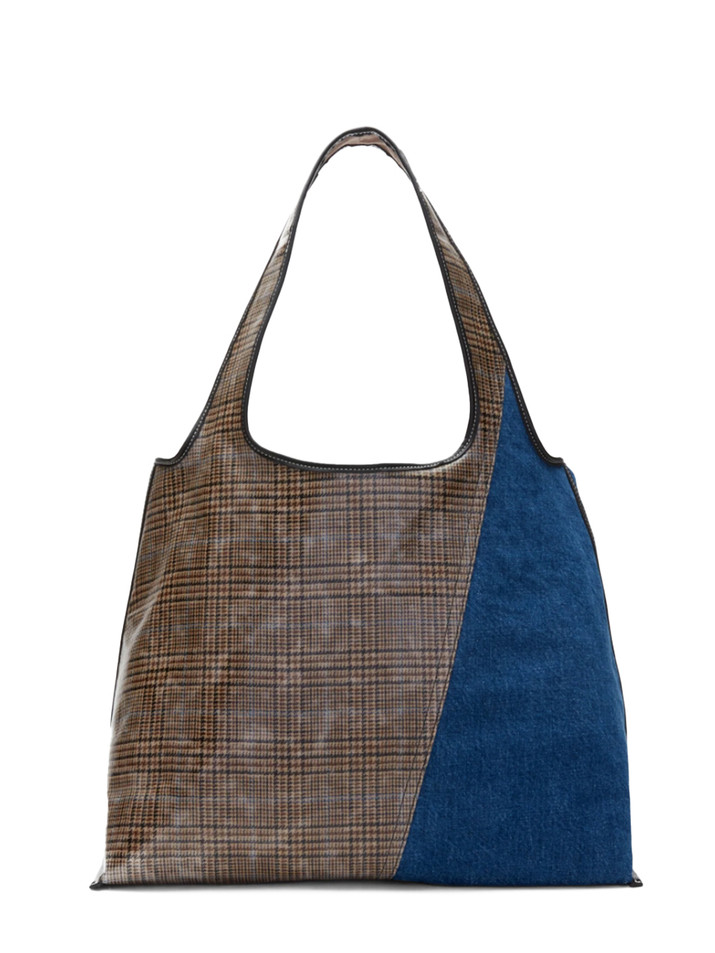 3.1 PHILLIP LIM Denim Patchwork Market Tote in Indigo Multi


