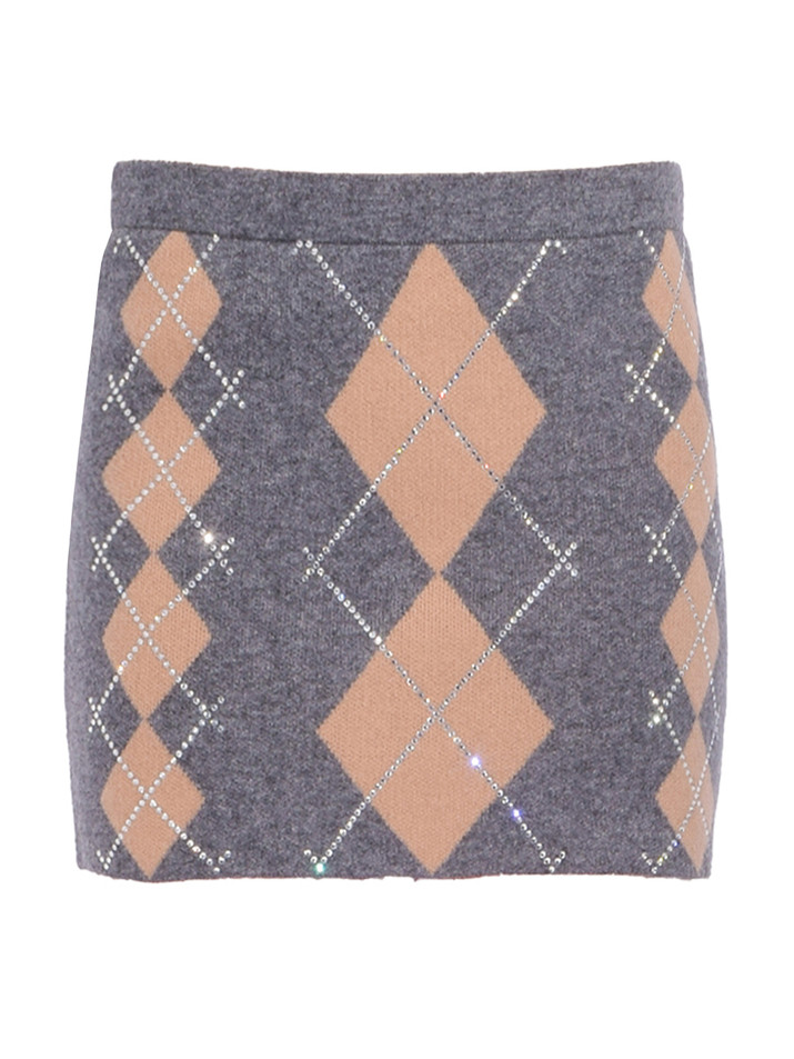 Retrofete Cecilie Embellished Skirt in Dusk Latte Product Shot 