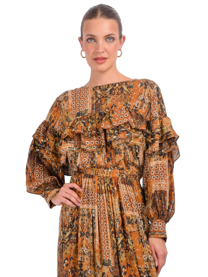 BA&SH Ocre Pixie Top Front View 