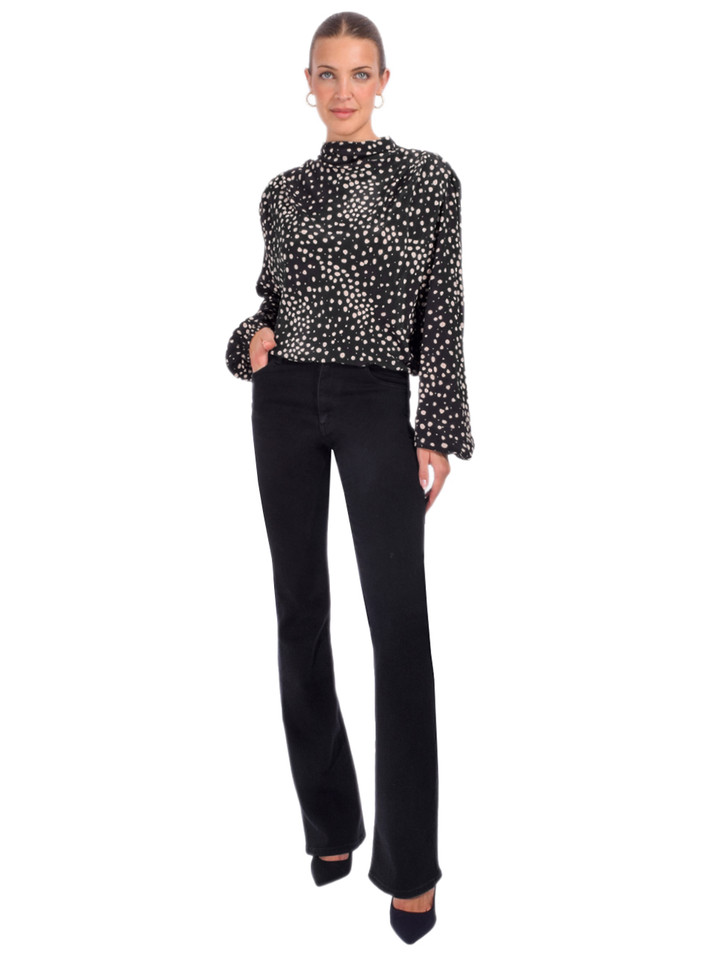 BA&SH Delphine Top in Spotted Noir Full Outfit 