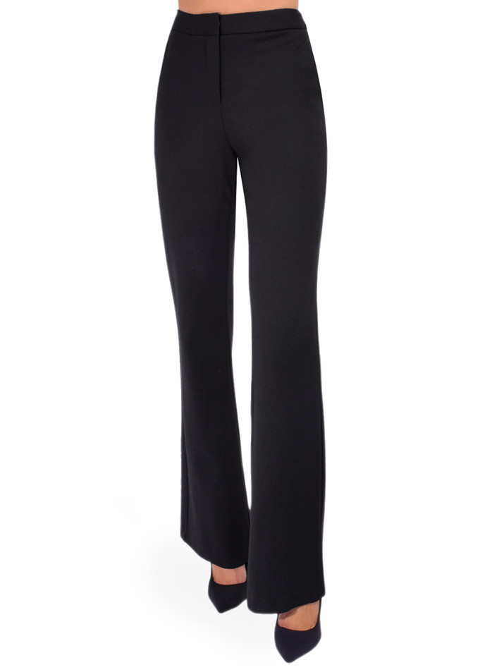 Drew Jason Flare Trouser in Black Front View 