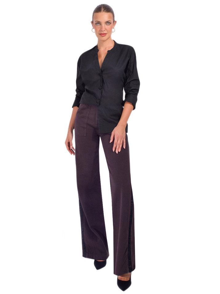 LE SUPERBE Everyday Brenda Tux Pant in Dark Chocolate Full Outfit 

