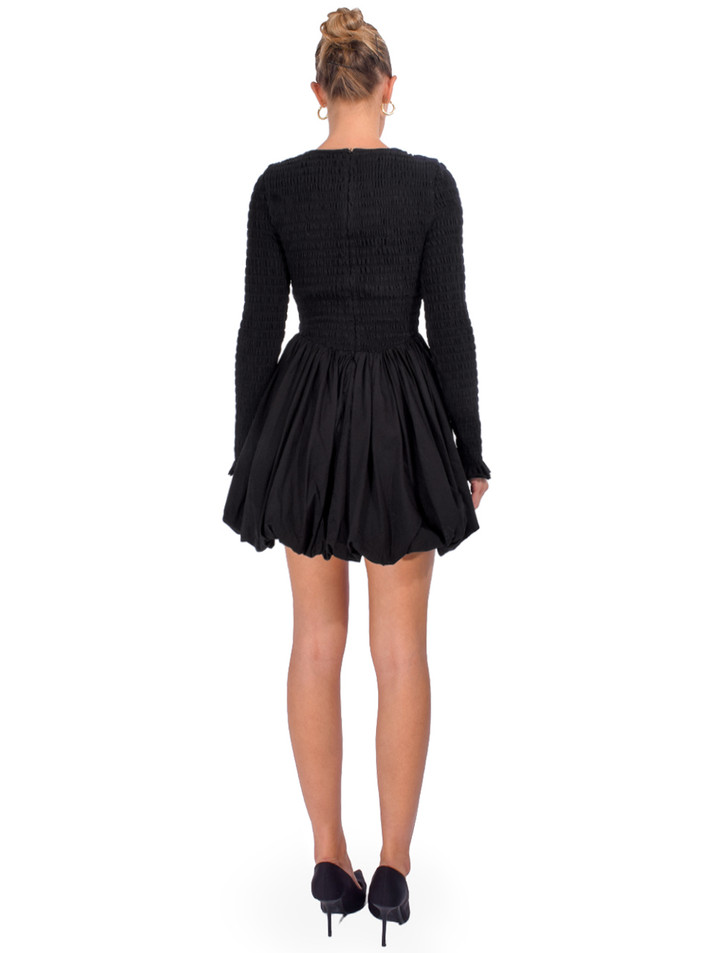 LOVE THE LABEL Rebecca Dress in Black Back View 