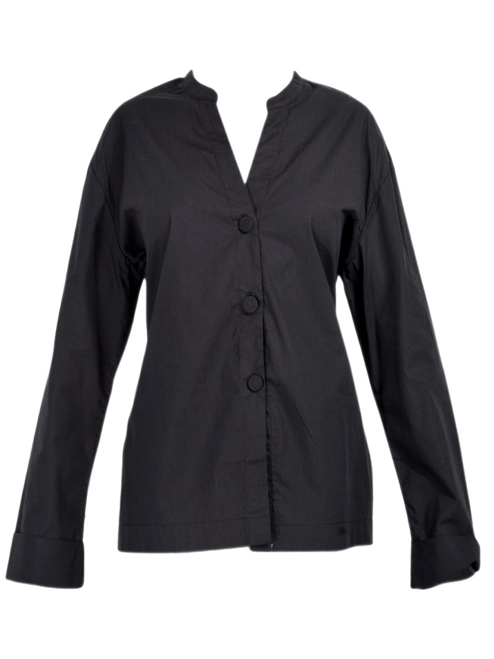 CISSA Bow Back Shirt in Black Dobby Product Shot 