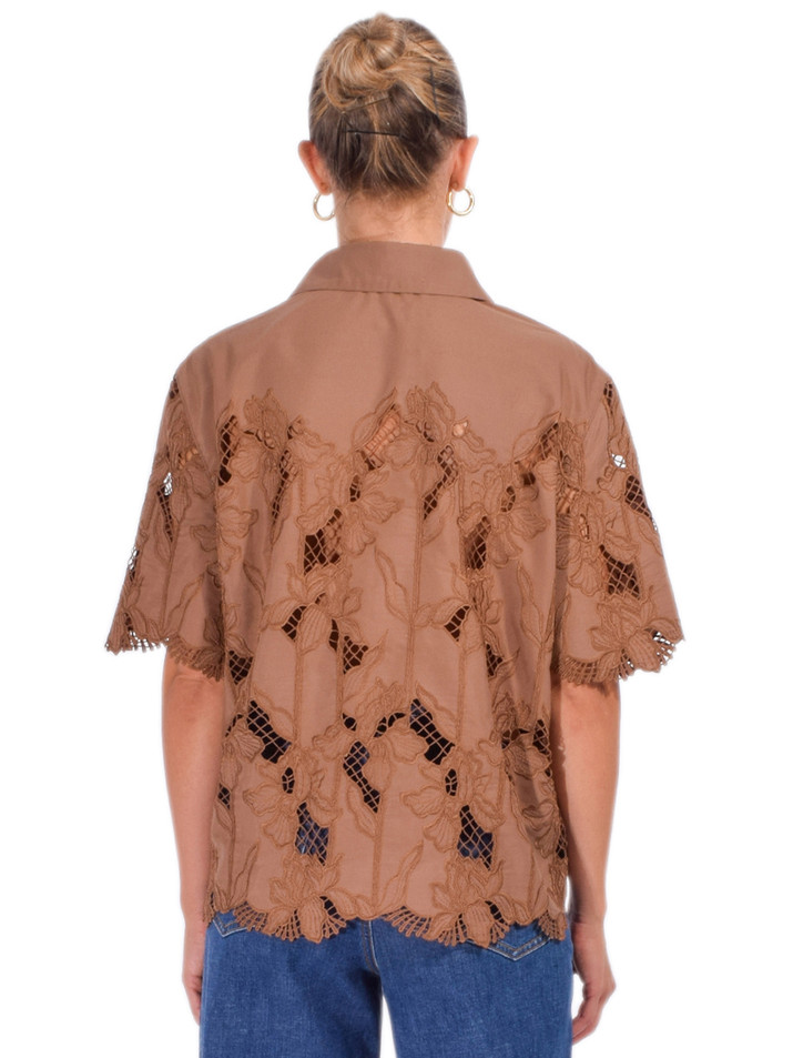 Sabina Musayev Gon Shirt in Mocha Back View 
