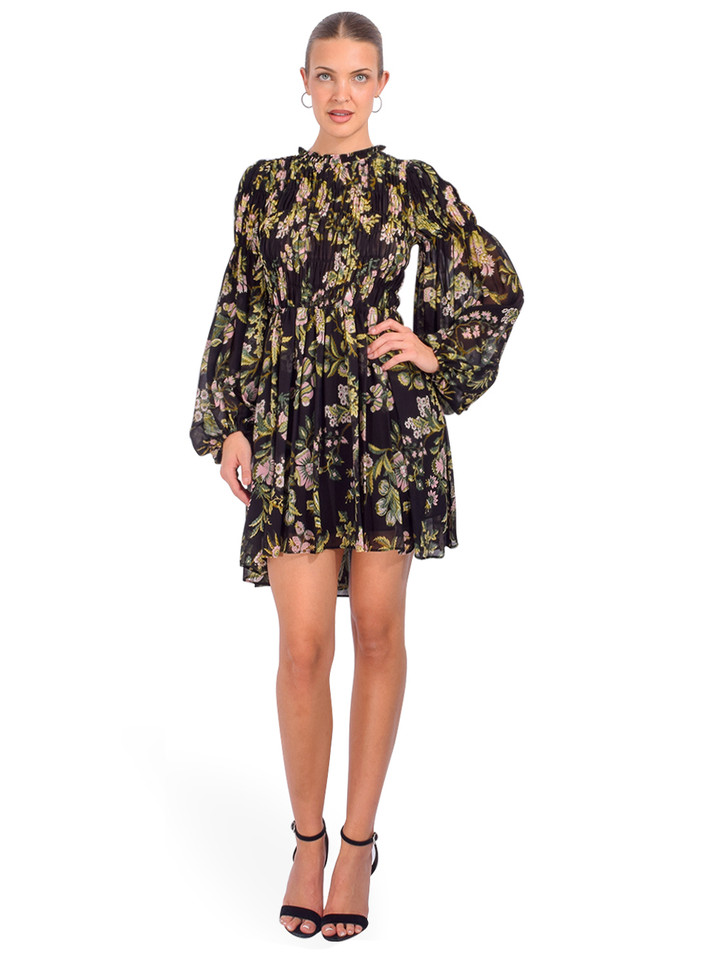 Cara Cara Weston Mini Dress in Clover Black Front View 2
