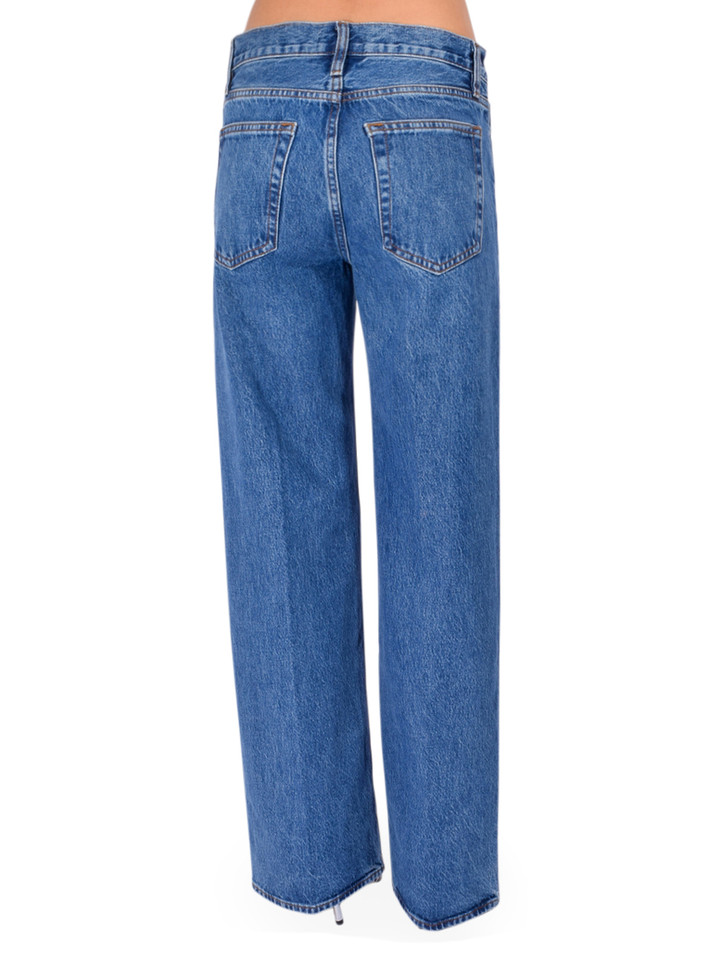 Frame Stroll Jeans in Blue Partridge Back View 
