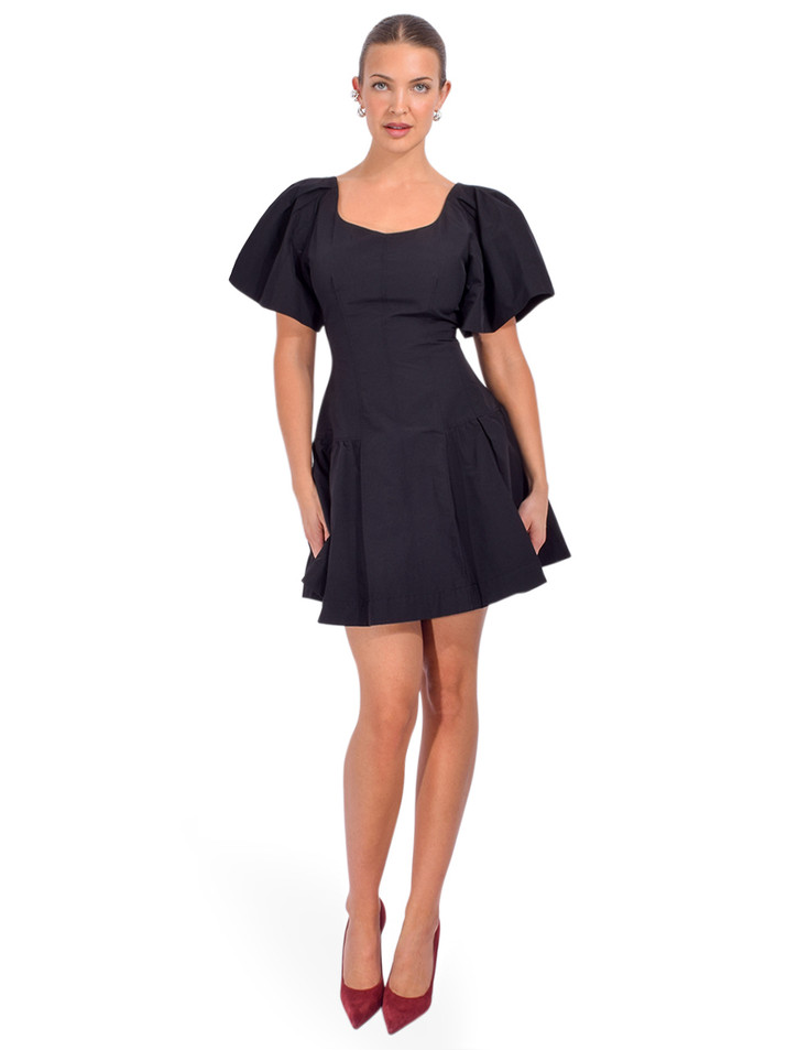 Simkhai Hattie Mini Dress in Black Front View 2
